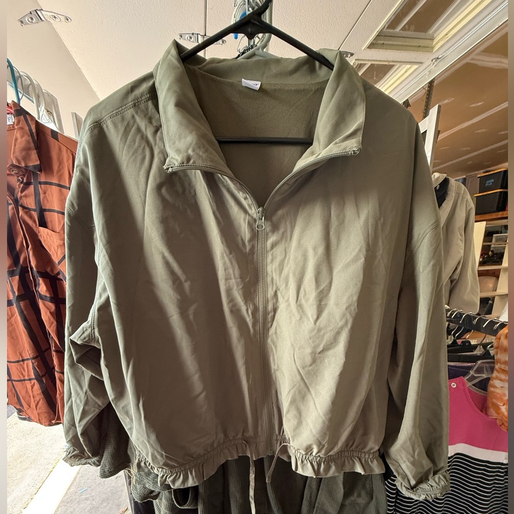Old Navy Olive Fitness Jacket